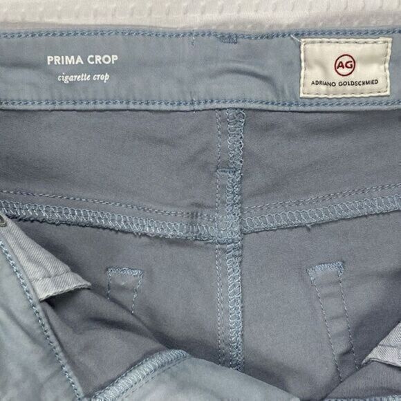 AG Adriano Goldschmied Pants Womens 30R Prima Crop Cigarette Light Blue Skinny - Picture 15 of 15